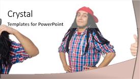  Presentation with young man wearing a hat - Amazing presentation having tem - young man with long dreads backdrop and a cream colored foreground