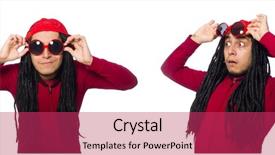 Presentation with special education young adult man - PPT theme having tem - young man with long dreads background and a red colored foreground