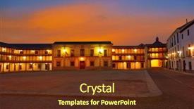  Presentation with way - Beautiful theme featuring tembleque plaza mayor in toledo backdrop and a  colored foreground