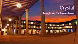  Presentation with way - PPT layouts with tembleque plaza mayor in toledo background and a  colored foreground