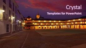  Presentation with action plan way forward text - Colorful slide deck enhanced with tembleque plaza mayor in toledo backdrop and a  colored foreground