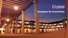  Presentation with action plan way forward text - Theme having tembleque plaza mayor in toledo background and a  colored foreground