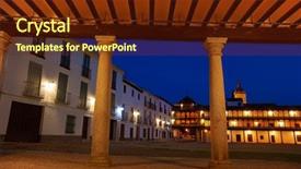  Presentation with way - Theme featuring tembleque plaza mayor in toledo background and a  colored foreground