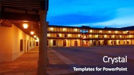 Presentation with action plan way forward text - Audience pleasing theme consisting of tembleque plaza mayor in toledo backdrop and a  colored foreground