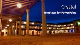  Presentation with action plan way forward text - Theme with tembleque plaza mayor in toledo background and a  colored foreground