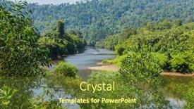  Presentation with rainforest - Presentation having temburong-river-virgin-rainforest-ulu background and a tawny brown colored foreground