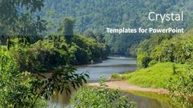  Presentation with rainforest - Audience pleasing slides consisting of temburong-river-virgin-rainforest-ulu backdrop and a ocean colored foreground