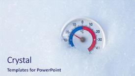  Presentation with cold play - Slides with temp - thermometer with celsius scale placed background and a sky blue colored foreground