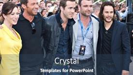  Presentation with wolverine - Beautiful presentation theme featuring tempe-az-april-27-actors backdrop and a ocean colored foreground