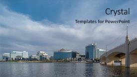  Presentation with tempe - Presentation having tempe town lake waterfront arizona background and a teal colored foreground