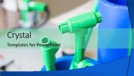  Presentation with polymer - Amazing presentation design having tempeature variation - samples of polymer pipes backdrop and a  colored foreground