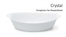  Presentation with baking equipment - Colorful presentation theme enhanced with temper - empty ceramic baking dish isolated backdrop and a white colored foreground
