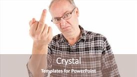  Presentation with finger - Audience pleasing slide set consisting of temper - man displeased about something is backdrop and a coral colored foreground