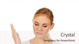  Presentation with lactation young woman breastfeeding - Audience pleasing presentation theme consisting of temper tantrums - angry young woman screaming backdrop and a lemonade colored foreground