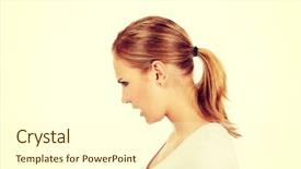  Presentation with angry - Audience pleasing presentation consisting of temper tantrums - angry young woman screaming backdrop and a cream colored foreground