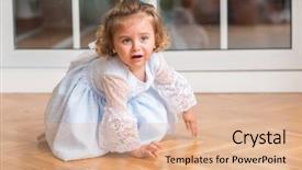  Presentation with crying - Colorful slide deck enhanced with temper tantrums - beautiful blonde child backdrop and a coral colored foreground