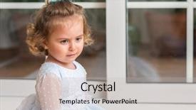  Presentation with crying - Colorful presentation design enhanced with temper tantrums - beautiful blonde child backdrop and a light gray colored foreground