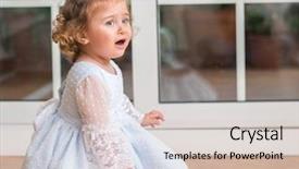  Presentation with child of god - Audience pleasing presentation theme consisting of temper tantrums - beautiful blonde child backdrop and a soft green colored foreground