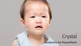  Presentation with baby crying - Beautiful PPT layouts featuring temper tantrums - crying baby girl backdrop and a  colored foreground
