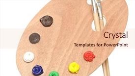  Presentation with abstract paint brush texture art - Beautiful slides featuring  backdrop and a  colored foreground.