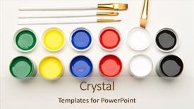  Presentation with water color - Slide deck having temperament - color tempera water based paints background and a lemonade colored foreground