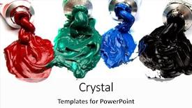  Presentation with colored - Cool new slide deck with temperament - colored temperas on white backdrop and a  colored foreground