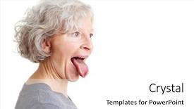  Presentation with doctor helps to get out of bed an elderly woman - Cool new slides with temperament - funny elderly woman sticking backdrop and a white colored foreground