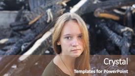  Presentation with horses and girl - Amazing slides having temperament - portrait of a beautiful girl backdrop and a violet colored foreground