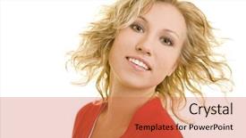  Presentation with woman in labor - Cool new slides with temperament - portrait of a young blonde backdrop and a  colored foreground