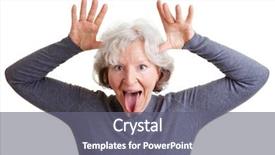  Presentation with weight loss woman showing - Slides enhanced with temperament - silly old senior woman showing background and a gray colored foreground