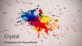  Presentation with splashing - Slide deck enhanced with temperament - splashing paint in different colors background and a lemonade colored foreground