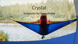  Presentation with photo - Slide deck consisting of temperate forest - photo from back of brunette background and a soft green colored foreground