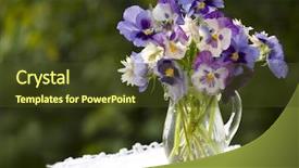  Presentation with still life crucifixion table - PPT layouts having temperate forest - still life with pansies background and a tawny brown colored foreground