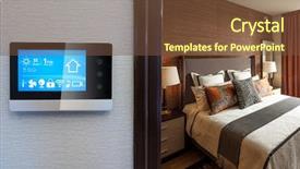  Presentation with smart home - Cool new presentation theme with temperature - smart screen with smart home backdrop and a tawny brown colored foreground