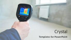  Presentation with imaging - Colorful presentation design enhanced with temperature check and find backdrop and a white colored foreground