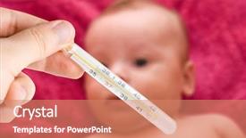  Presentation with mom baby - Slides having temperature of ill baby background and a coral colored foreground