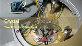  Presentation with repair - Amazing theme having temperature sensor - disassembled water heater for repair backdrop and a tawny brown colored foreground