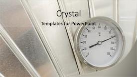  Presentation with temperature sensor - Colorful theme enhanced with temperature sensor - industrial indicator in a metallic backdrop and a lemonade colored foreground