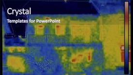  Presentation with temperature sensor - Beautiful theme featuring temperature sensor - thermal image of house facade backdrop and a  colored foreground