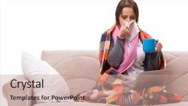  Presentation with lactation young woman breastfeeding - Beautiful slides featuring temperature stress - young woman drinking tea backdrop and a coral colored foreground