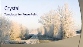  Presentation with intersection - Presentation consisting of temperature trafiic - approaching a rural intersection background and a  colored foreground