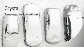  Presentation with temperature - Presentation theme having temperature trafiic - elevated view of parked cars background and a white colored foreground