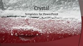  Presentation with car - Colorful theme enhanced with temperature trafiic - parked car covered with snow backdrop and a light gray colored foreground