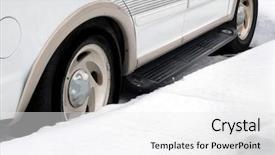  Presentation with snow - Cool new slides with temperature trafiic - parked in snowy banks backdrop and a white colored foreground