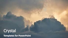  Presentation with clouds - Cool new PPT theme with tempest - clouds in the stomy sky backdrop and a ocean colored foreground