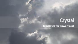  Presentation with clouds - Slide deck featuring tempest - clouds in the stomy sky background and a gray colored foreground