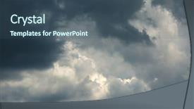  Presentation with stormy sky and dark clouds - Cool new PPT layouts with tempest - clouds in the stomy sky backdrop and a ocean colored foreground