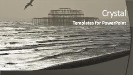  Presentation with west - Audience pleasing theme consisting of tempest - west pier in brighton backdrop and a gray colored foreground