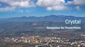  Presentation with aerial - PPT theme enhanced with templar - alcala de chivert xivert aerial background and a  colored foreground