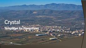  Presentation with unmanned aerial vehicle uav - Colorful presentation design enhanced with templar - alcala de chivert xivert aerial backdrop and a  colored foreground